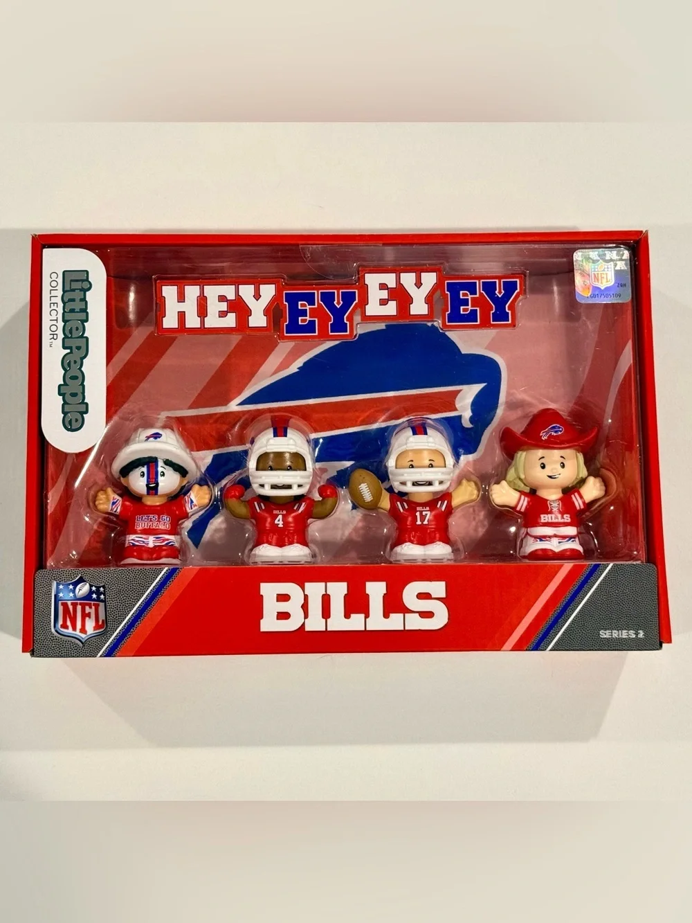 New Fisher Price Little People Buffalo Bills Collectors Set Alternate Red Jersey